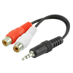 Cabo P2 ST x 2 RCA Femea 15 cm Pix