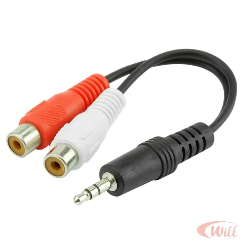Cabo P2 ST x 2 RCA Femea 15 cm Pix
