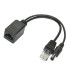 Cabo Adaptador Poe Preto Connect Pro Cabo Adaptador Poe Preto Connect Pro