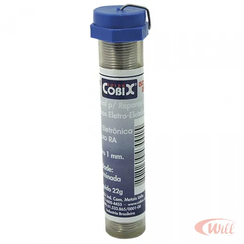 Solda Cobix Tubinho 1.0mm 63x37 22 Gramas
