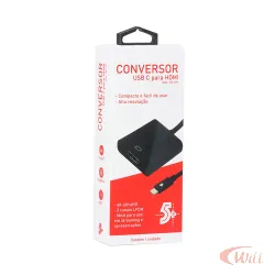 Conversor Tipo C 3.1 para Hdmi Femea 4k