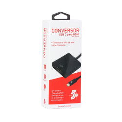 Conversor Tipo C 3.1 para Hdmi Femea 4k