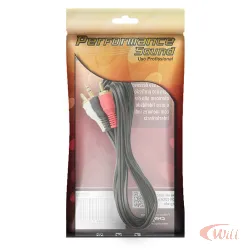 Cabo P2 ST x 2 RCA 1,8 Metro Gold