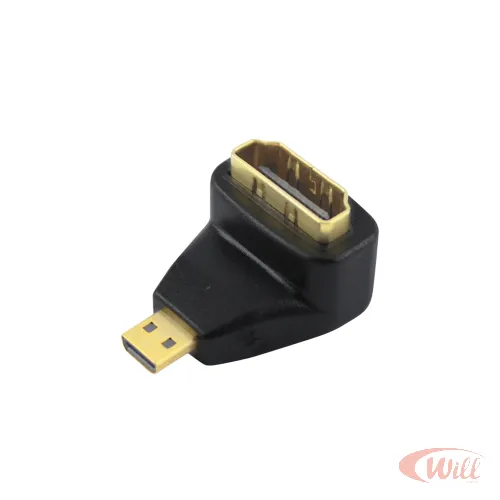 Adaptador Micro Hdmi Macho para Hdmi Femea 90 Graus Adaptador Micro Hdmi Macho para Hdmi Femea 90 Graus