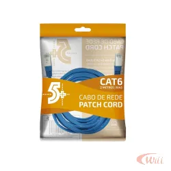 Cabo Patch Cord FTP Cat6 02 Metros Azul