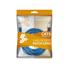 Cabo Patch Cord FTP Cat6 02 Metros Azul