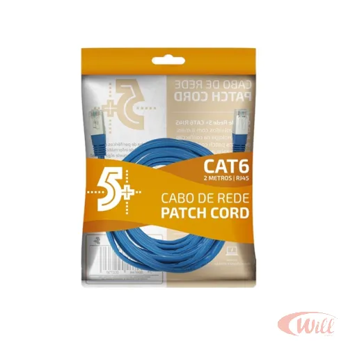 Cabo Patch Cord FTP Cat6 02 Metros Azul Cabo Patch Cord FTP Cat6 02 Metros Azul