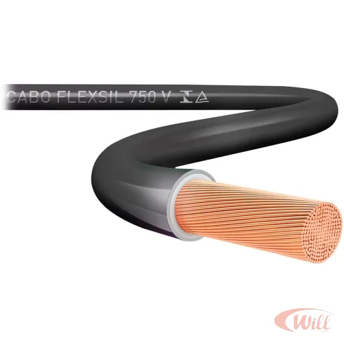 Cabo Flexsil 750v 10mm Preto Sil Cabo Flexsil 750v 10mm Preto Sil