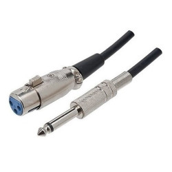 Cabo P10 Mono x Cannon Femea 5 Metros Microfone Mxt