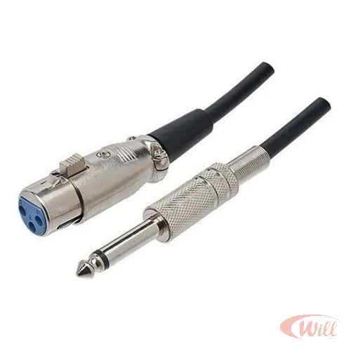 Cabo P10 Mono x Cannon Femea 5 Metros Microfone Mxt Cabo P10 Mono x Cannon Femea 5 Metros Microfone Mxt