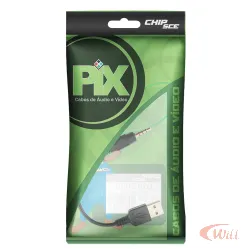 Cabo P3 x Usb Macho 02 Metros Pix