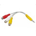 Cabo P3 Estereo + 3 RCA Femea Branco 16CM Pix Cabo P3 Estereo + 3 RCA Femea Branco 16CM Pix