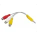 Cabo P3 Estereo + 3 RCA Femea Branco 16CM Pix