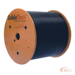 Cabo Coaxial RG59 67% Preto 305 Metros Cabletech
