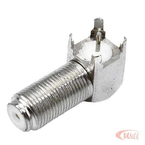Conector F Rosca 90 Graus Solda PCI Conector F Rosca 90 Graus Solda PCI