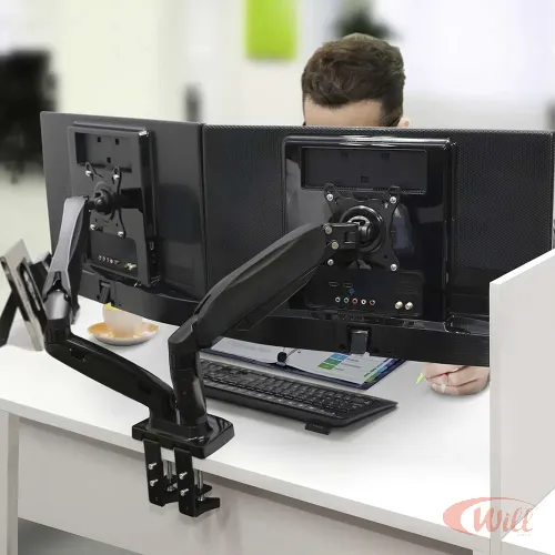 Suporte Monitor 2 Monitores Pistao a Gas F160n
