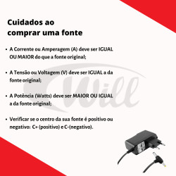 Fonte 5v 2A Plug 5,5mm x 2,5mm e 4,0mm x 1,7mm