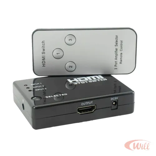 Switch Hdmi 3 Entradas P/ 1 Saida C/ Controle Switch Hdmi 3 Entradas P/ 1 Saida C/ Controle