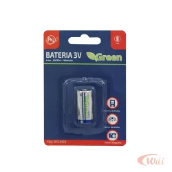 Bateria de Lítio CR123 3.0v 1300mah Green
