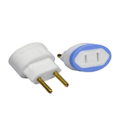Plug Adaptador 2P 10A 250 Para Pino Chato Daneva Plug Adaptador 2P 10A 250 Para Pino Chato Daneva