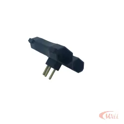 Plugue T 4 Saídas 2P + T Preto Mecatool