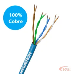 Cabo Lan Utp Cat.5e Azul 305 Metros Megatron