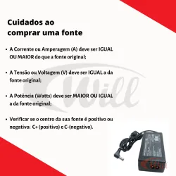 Fonte Bivolt 19v 3.42A 65w Plug 5.5 X 2.5mm Mxt