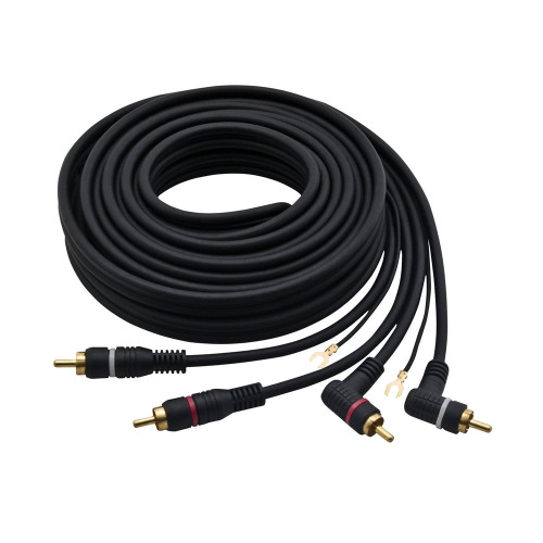 Cabo 2 Rca + 2 Rca 90 Graus 4mm 5 Metros Gold Com Terra Mxt Cabo 2 Rca + 2 Rca 90 Graus 4mm 5 Metros Gold Com Terra Mxt
