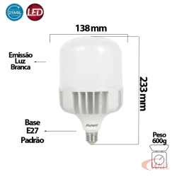 Lâmpada LED Bulbo 75w 6500k E27 5625 Avant