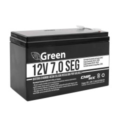 Bateria Selada 12V 7A Segurança Green