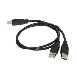 Cabo Y Usb 2.0 1 Usb m + 2 Usb a m 70cm+20cm Mxt