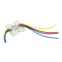 Módulo Quadrado Com 4 Leds Rgb IP65 5050 35x35x4 12v