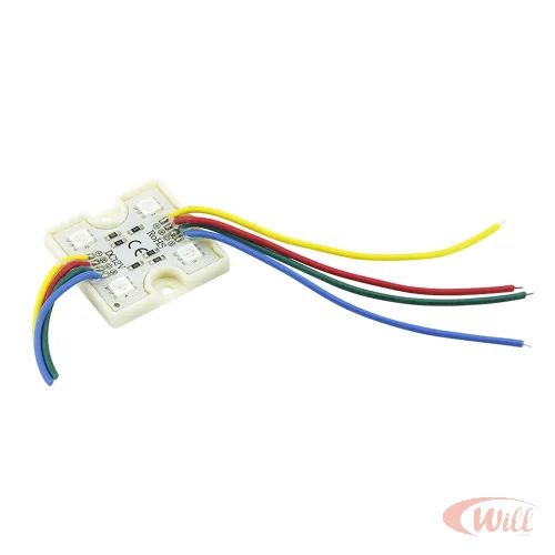 Módulo Quadrado Com 4 Leds Rgb IP65 5050 35x35x4 12v Módulo Quadrado Com 4 Leds Rgb IP65 5050 35x35x4 12v