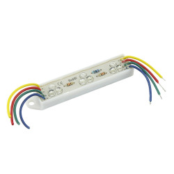 Módulo Retangular Com 9 Leds Rgb IP65 78x18x8 12v