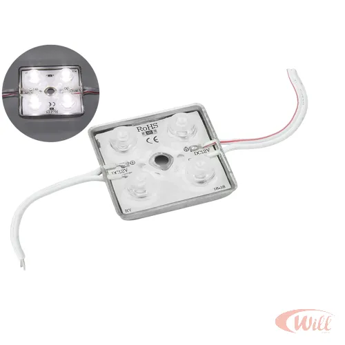 Módulo Quadrado Com 4 Leds IP65 3528 35x35x4 12v Módulo Quadrado Com 4 Leds IP65 3528 35x35x4 12v
