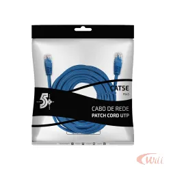 Cabo Patch Cord UTP Cat5e 25 Metros Azul