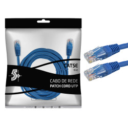 Cabo Patch Cord UTP Cat5e 10 Metros Azul