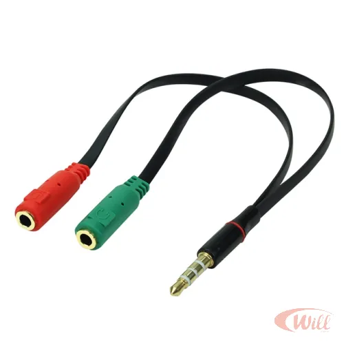 Cabo P3 Macho x 2 P2 Femea Preto 20 cm Cabo P3 Macho x 2 P2 Femea Preto 20 cm