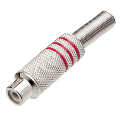 Plug Rca 4mm Niquelado Femea