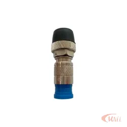 Conector F RG06 Compressão Dupla Vedacao Proeletronic