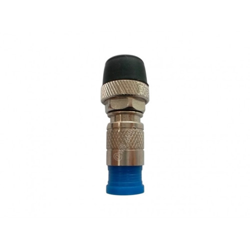 Conector F RG06 Compressão Dupla Vedacao Proeletronic Conector F RG06 Compressão Dupla Vedacao Proeletronic