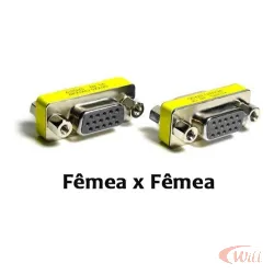 Emenda Db15 Vga Femea x Femea