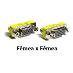 Emenda Db15 Vga Femea x Femea