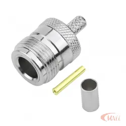 Conector N Femea para Crimpar RG59