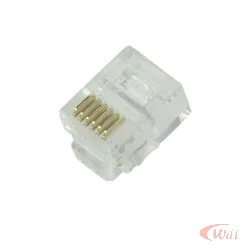 Plug RJ11 6x6 6 Vias
