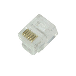 Plug RJ11 6x6 6 Vias