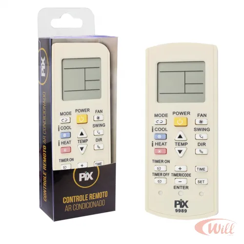 Controle Remoto Ar Condicionado Compatível Universal 026-9989