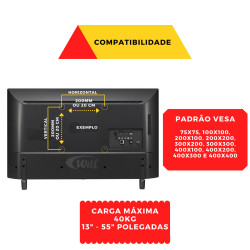 Suporte Tv Articulado 13 A 55 Pol PQST-1355 Proeletronic
