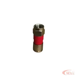 Conector F RG59 Compressão Vermelho Arj