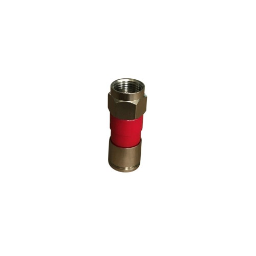 Conector F RG59 Compressão Vermelho Arj Conector F RG59 Compressão Vermelho Arj